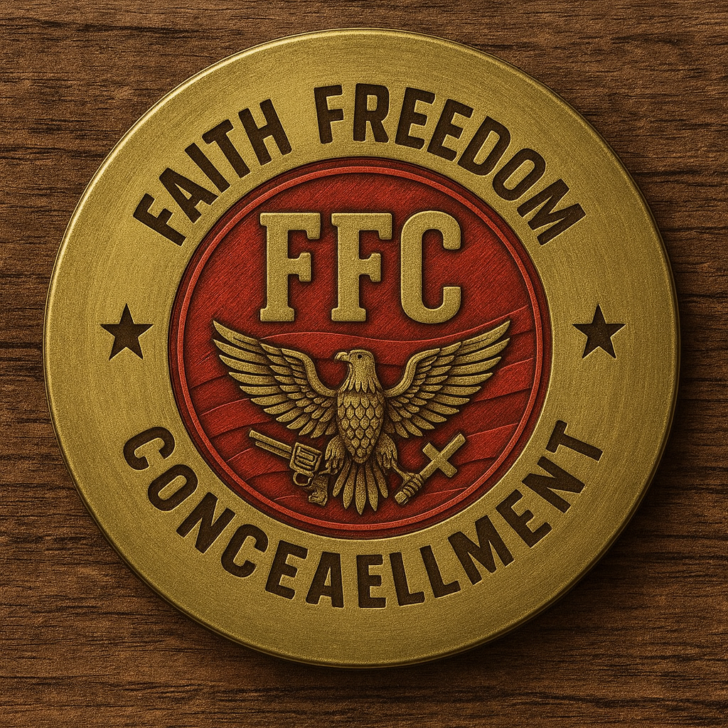 Faith Freedom Concealment Coasters - Premium Wood