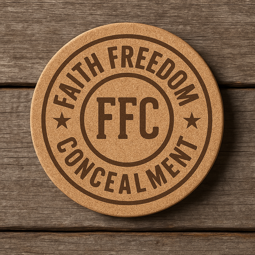 Faith Freedom Concealment Coasters - Premium Wood