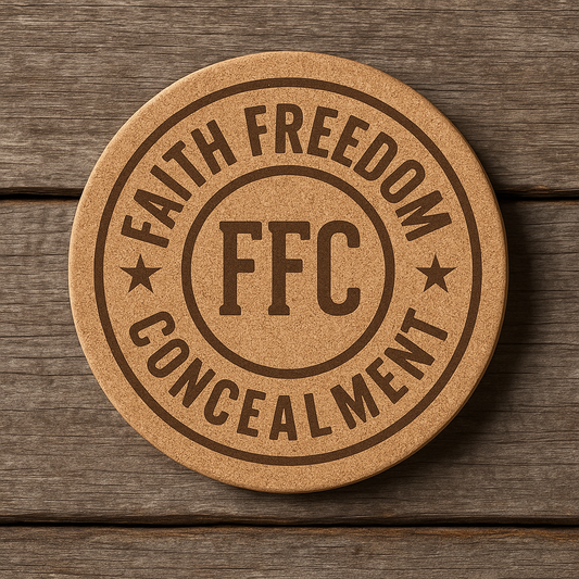 Faith Freedom Concealment Coasters - Premium Wood