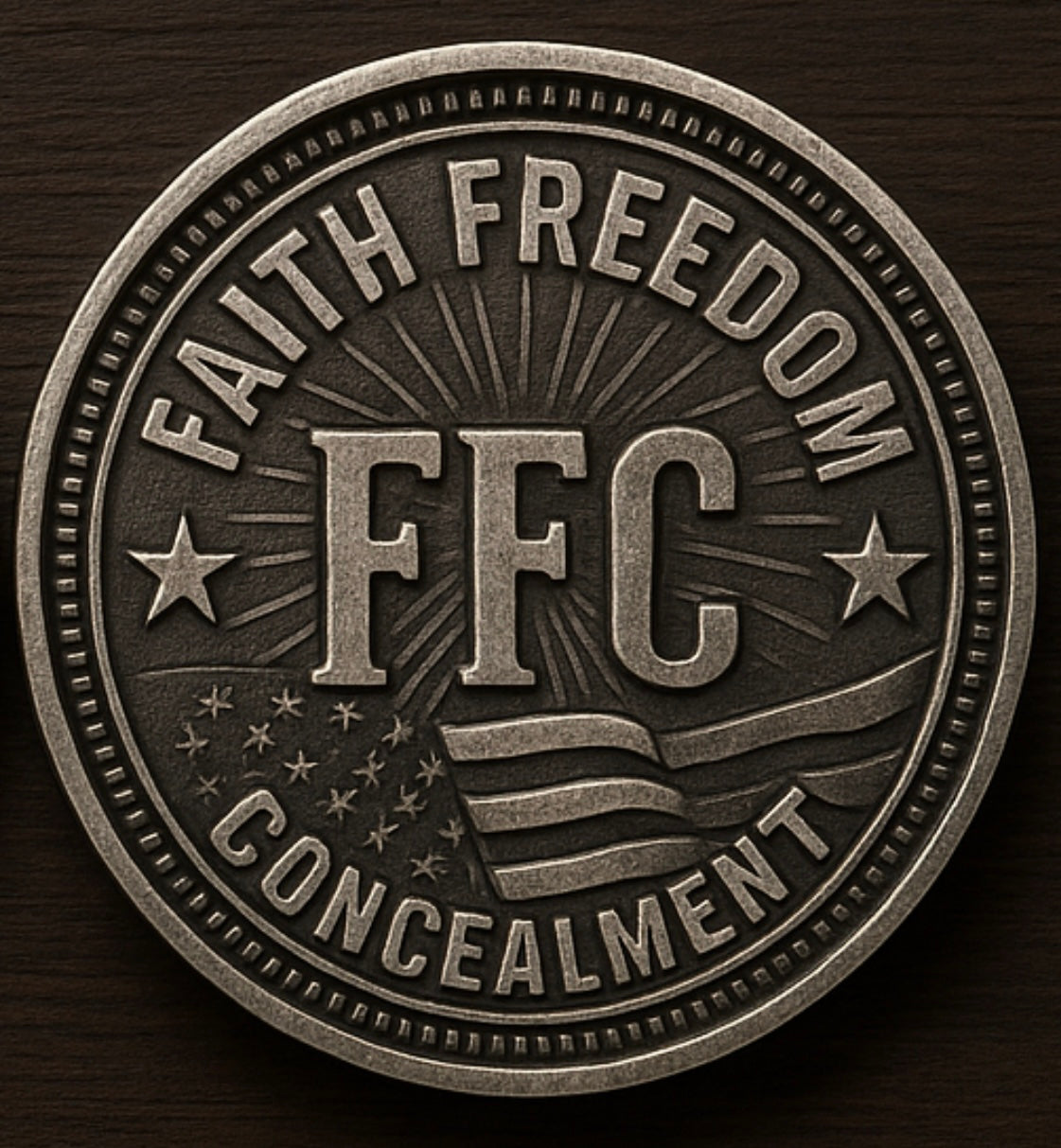 Faith Freedom Concealment Coasters - Premium Metal
