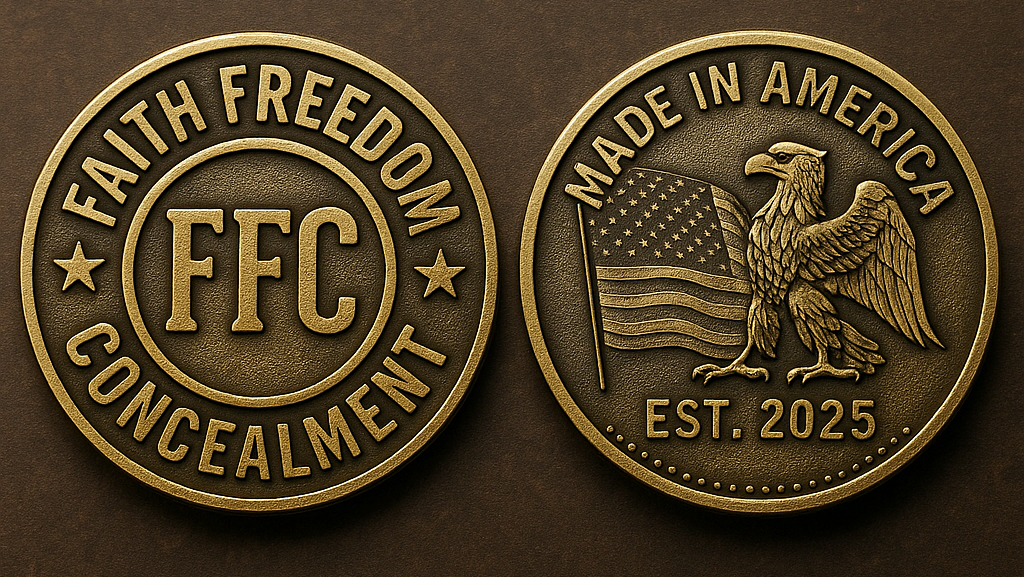 Faith Freedom Concealment Challenge Coin - metal