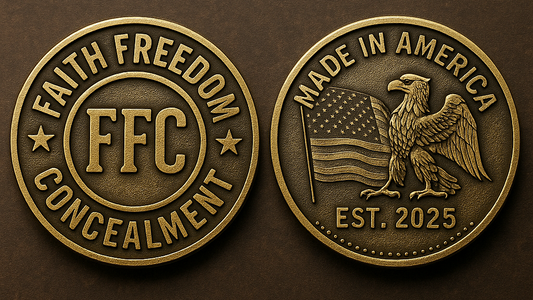 Faith Freedom Concealment Challenge Coin - metal